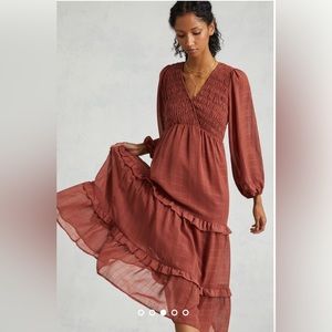Anthropologie By the River Tiered Ruffled Maxi Dress
